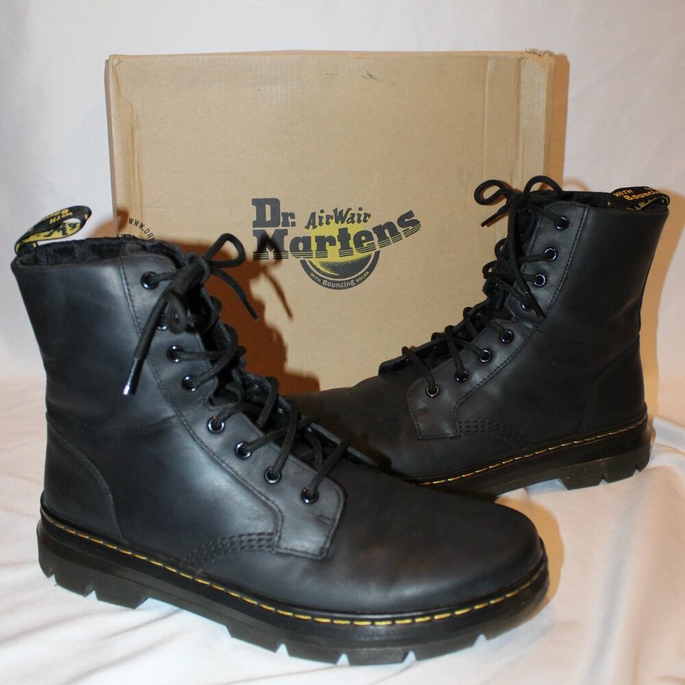 NIB DR. MARTENS WOMEN'S EU 37 US 6 COMBS AJAX AND EXTRA POLY TOUGH LEATHER BOOTS